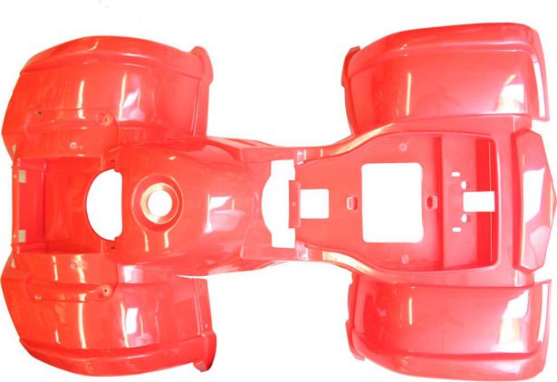 Plastic Set - 50cc to 125cc ATV, Red, Utility Style