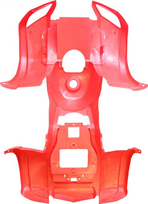 Plastic Set - 50cc to 125cc ATV, Red, Utility Style