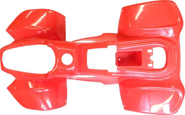 Plastic Set - 50cc to 125cc Small ATV, Red, Gio, Apollo, Racing Style (2pc including nose piece)