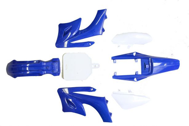 Plastic Set - 50cc to 150cc, Dirt Bike, Blue (7pcs)