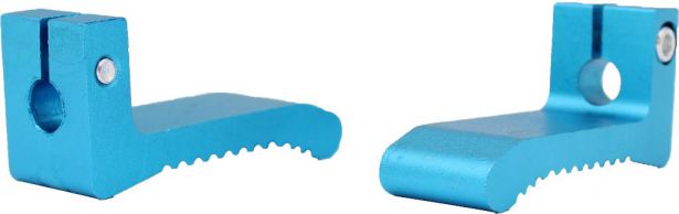 Foot Pegs - Blue, Dirt Bike, CNC, (2 pc set)