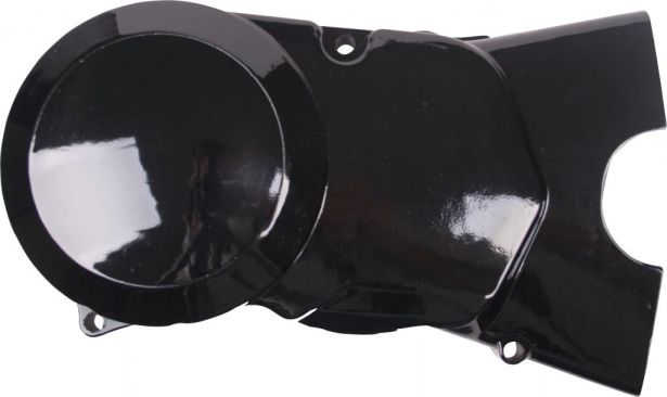 Engine Cover - 50cc to 140cc, Kick Start, Left, Black