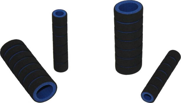 Hand Grips - Foam, Blue, 4pc Set