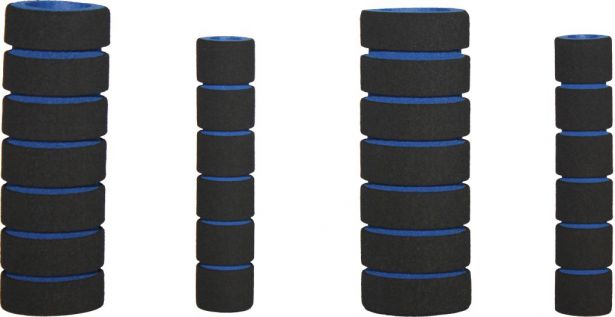 Hand Grips - Foam, Blue, 4pc Set