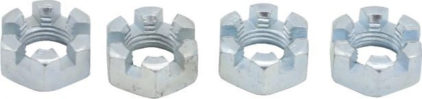 Slotted Nut - Castle Nut - ( Wheel Nut, Lug Nut ) 12-1.25 (4pcs)