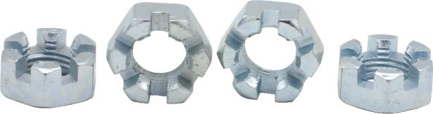 Slotted Nut - Castle Nut - ( Wheel Nut, Lug Nut ) 12-1.25 (4pcs)