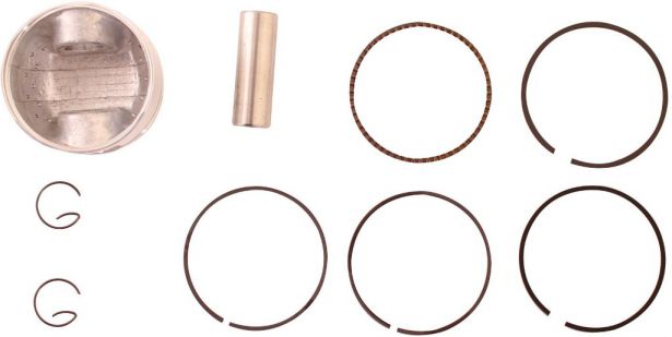 Piston and Ring Set - 125cc, 52.4mm, 14mm (9pcs) 