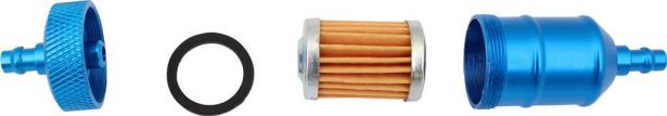 Fuel Filter - Aluminum, CNC, Blue