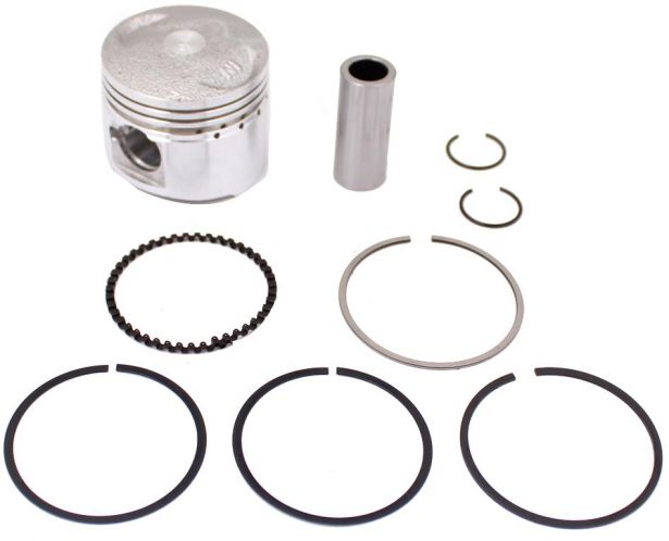 Piston and Ring Set - 50cc, 39mm, 13mm, GY6 (9pcs)