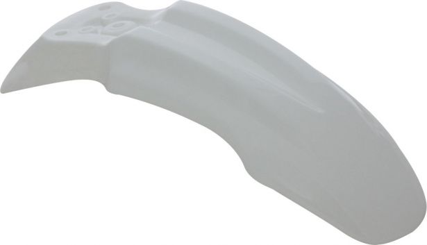 Plastic Fender - Honda CRF50 / XR50 / TaoTao DB10, Front, 50cc to 150cc, Dirt Bike, White (1 pc)