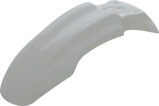 Plastic Fender - Honda CRF50 / XR50 / TaoTao DB10, Front, 50cc to 150cc, Dirt Bike, White (1 pc)