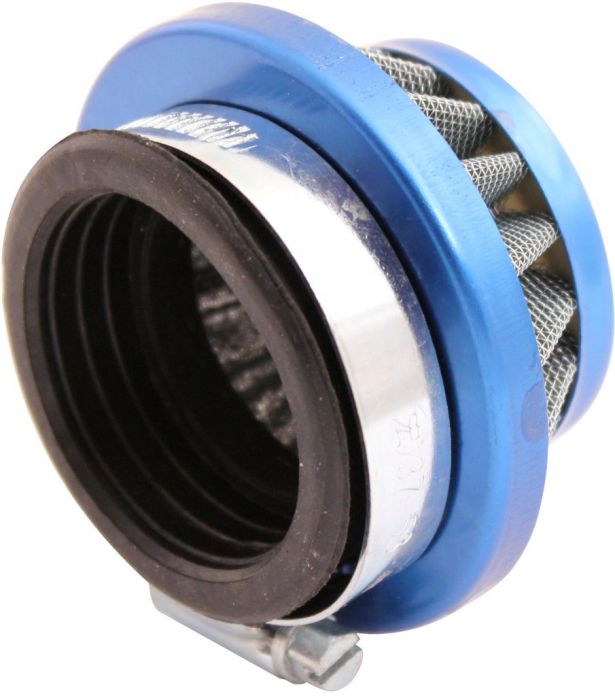 Air Filter - 44mm to 46mm, Conical, Small Stack (30MM), 2 Stroke, Yimatzu Brand, Blue