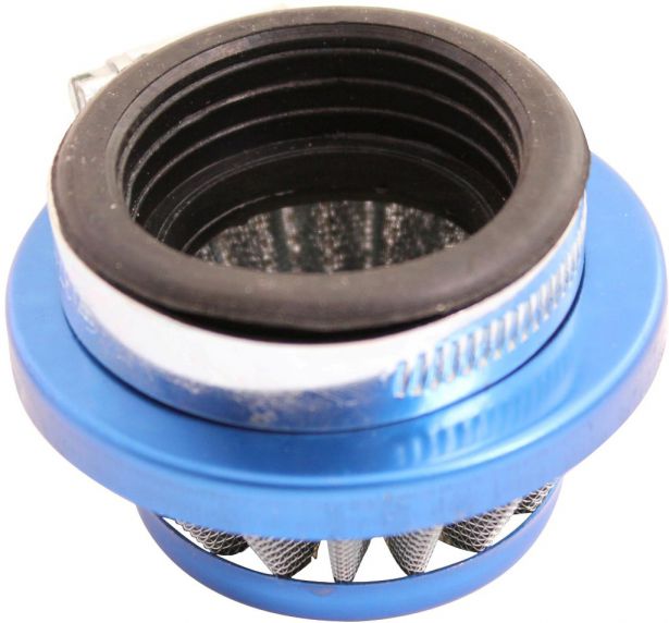 Air Filter - 44mm to 46mm, Conical, Small Stack (30MM), 2 Stroke, Yimatzu Brand, Blue