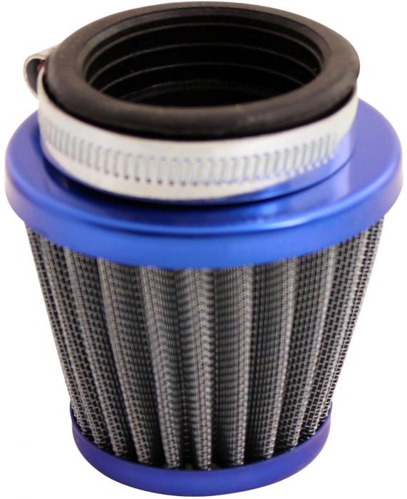 Air Filter - 44mm to 46mm, Conical, Medium Stack (60mm), 2 Stroke, Yimatzu Brand, Blue