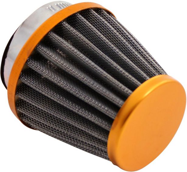 Air Filter - 44mm to 46mm, Conical, Medium Stack (60mm), 2 Stroke, Yimatzu Brand, Gold