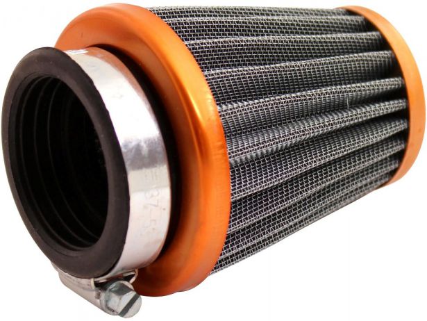 Air Filter - 44mm to 46mm, Conical, Tall Stack (80mm), 2 Stroke, Yimatzu Brand, Gold