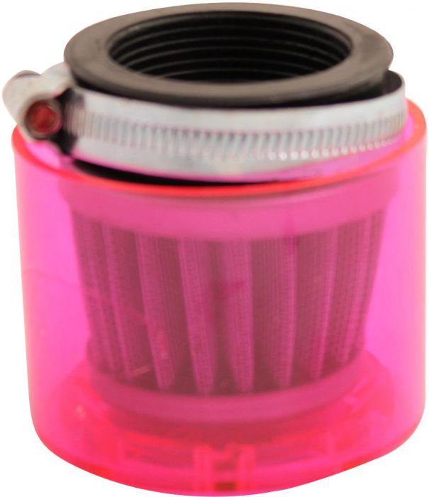 Air Filter - 35mm, Conical, Waterproof, Straight, Yimatzu Brand, Red