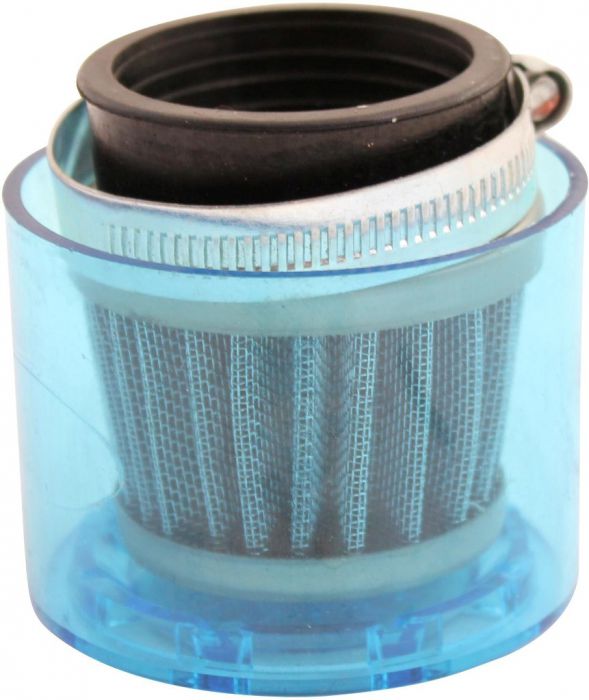 Air Filter - 38mm to 40mm, Conical, Waterproof, Straight, Yimatzu Brand, Blue