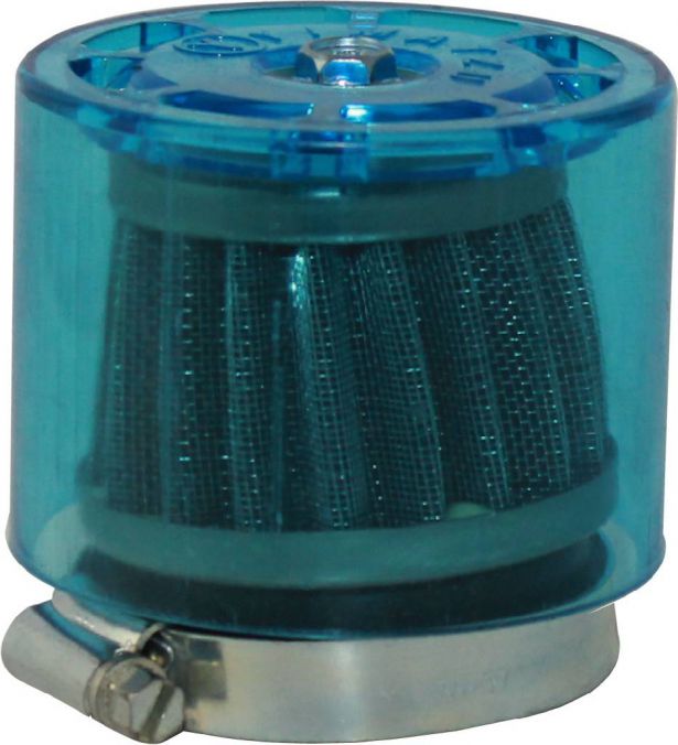 Air Filter - 44mm to 46mm, Conical, Waterproof, Straight, Yimatzu Brand, Blue