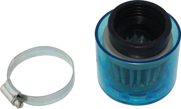 Air Filter - 44mm to 46mm, Conical, Waterproof, Straight, Yimatzu Brand, Blue