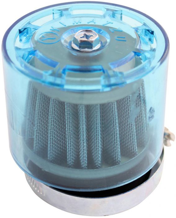 Air Filter - 48mm to 50mm, Conical, Waterproof, Straight, Yimatzu Brand, Blue