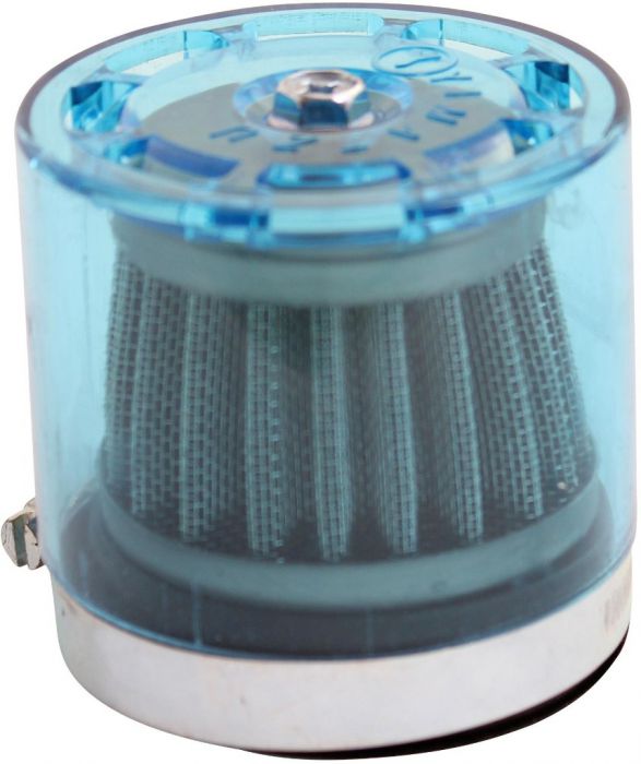 Air Filter - 58mm to 60mm, Conical, Waterproof, Straight, Yimatzu Brand, Blue