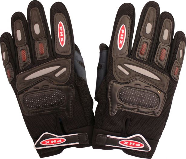 PHX Gloves Motocross, Adult (Black, X-Large)