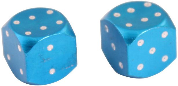 Valve Stem Caps - Blue Dice