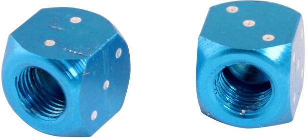 Valve Stem Caps - Blue Dice