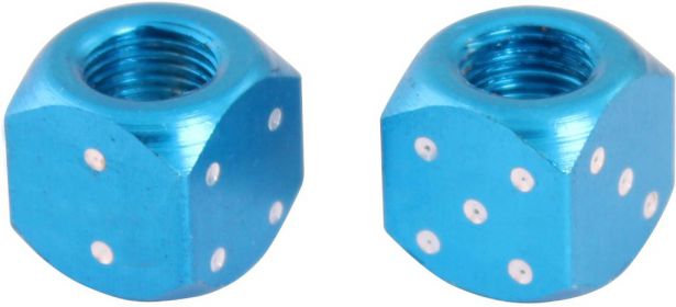 Valve Stem Caps - Blue Dice