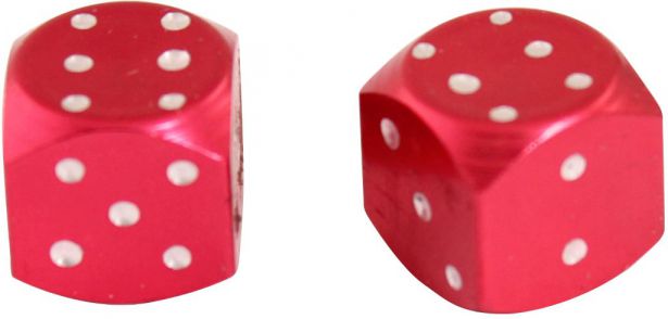 Valve Stem Caps - Red Dice