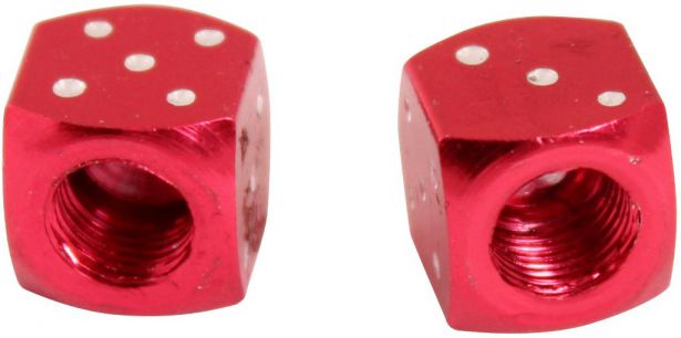 Valve Stem Caps - Red Dice