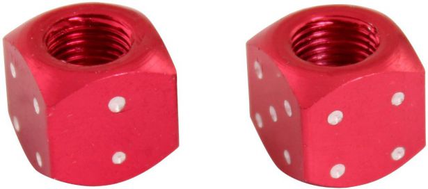 Valve Stem Caps - Red Dice