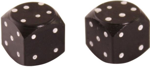 Valve Stem Caps - Black Dice