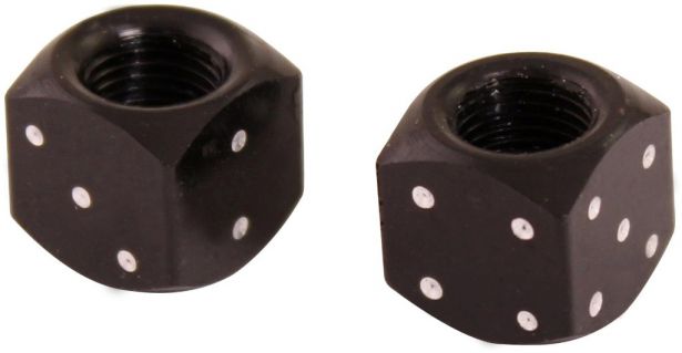 Valve Stem Caps - Black Dice