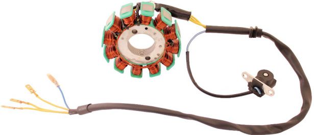 Stator - Magneto Coil, GY6-12, 4 Wire