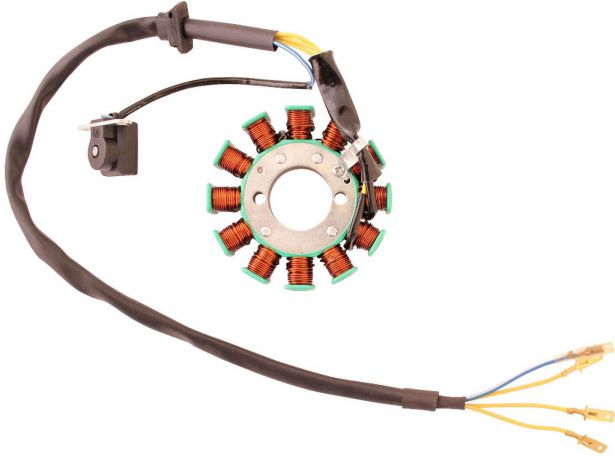 Stator - Magneto Coil, GY6-12, 4 Wire