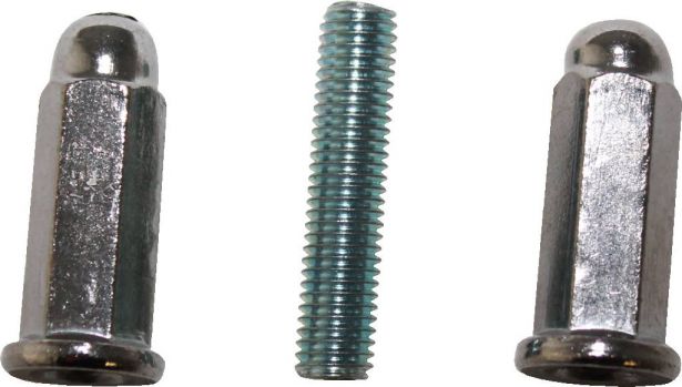 Exhaust Stud and Cap Nut - 7mm set (4pcs)