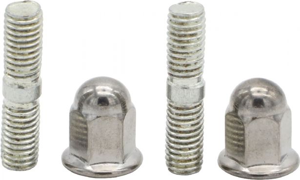 Exhaust Stud and Cap Nut - 8mm set (4pcs)