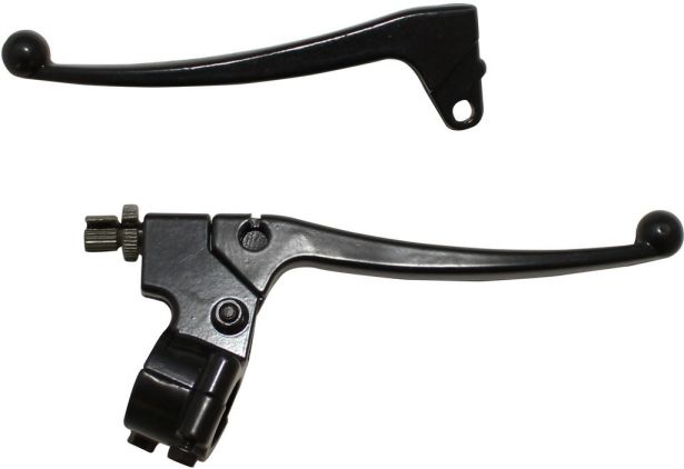 Brake & Clutch Lever Set - Aluminum, Black