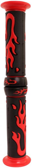 Throttle Grips - Flames, Red, 7/8