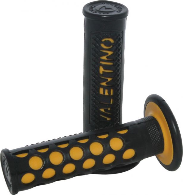 Throttle Grips - Valentino, Yellow, 7/8