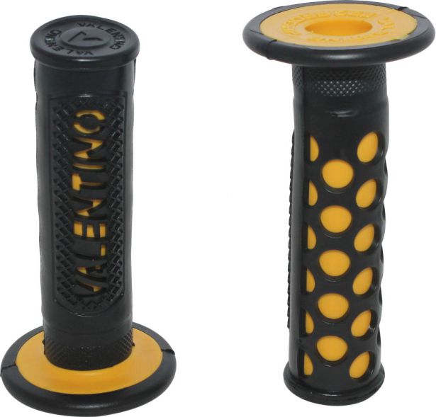 Throttle Grips - Valentino, Yellow, 7/8
