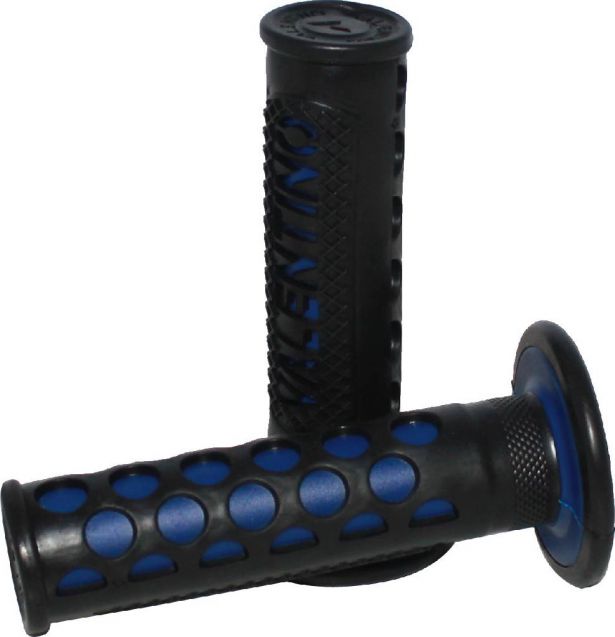 Throttle Grips - Valentino, Blue, 7/8