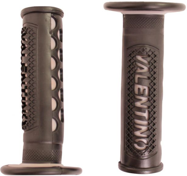 Throttle Grips - Valentino, Gray, 7/8