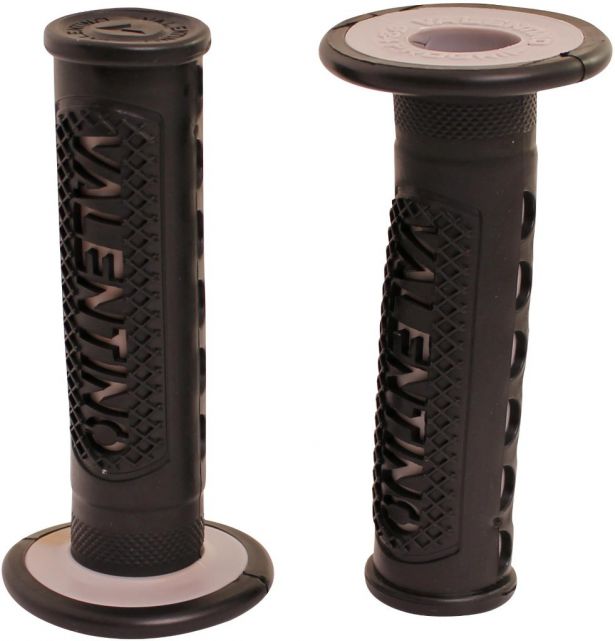 Throttle Grips - Valentino, Gray, 7/8