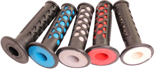 Throttle Grips - Valentino, Gray, 7/8