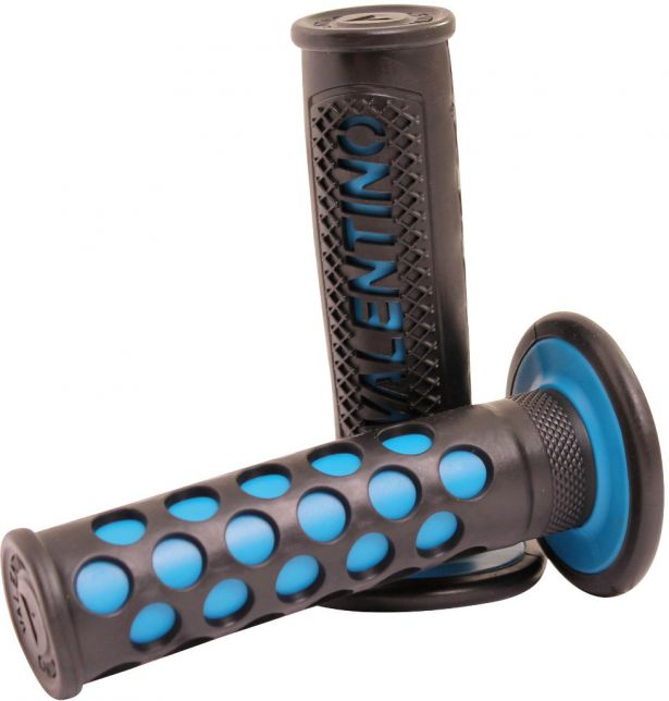 Throttle Grips - Valentino, Turquoise, 7/8
