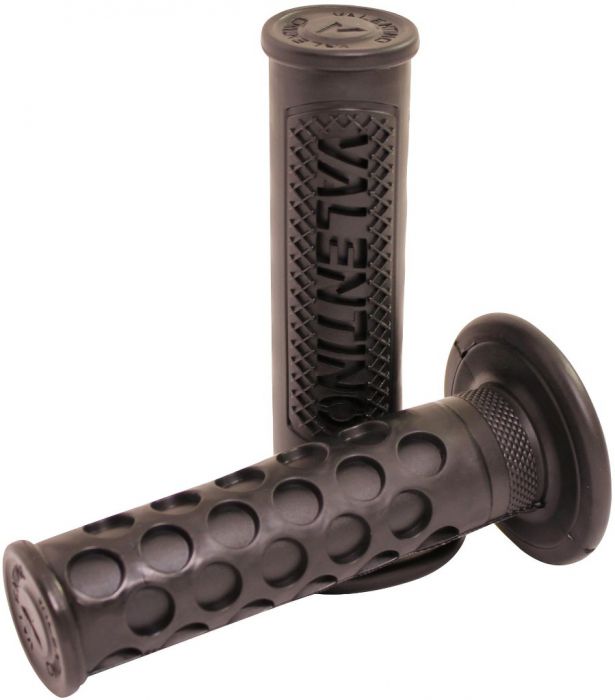Throttle Grips - Valentino, Black, 7/8