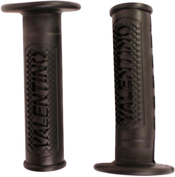 Throttle Grips - Valentino, Black, 7/8